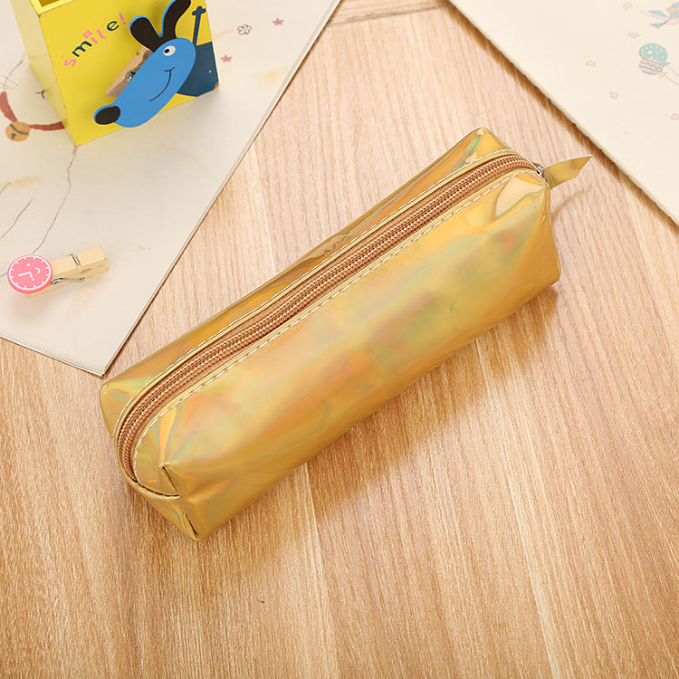 Wholesale Laser Colorful Leather Pen Bags with Large Capacity Pencil Bags